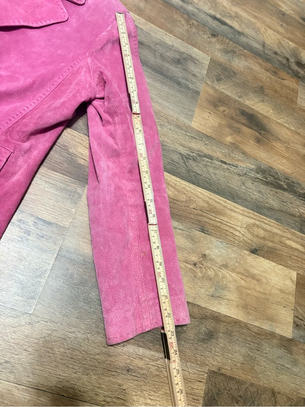 Worthington Pink Suede Leather Blazer Jacket Women’s Large